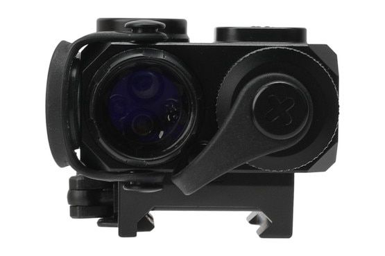 Holosun LS221G-IR laser aiming module runs on a CR123a battery